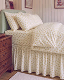 golden ditsy floral bed skirt cottagecore bedroom