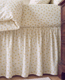 golden ditsy floral bed skirt ruffled design