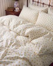golden ditsy floral comforter set cozy comforter detail