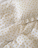golden meadow ruffle duvet cover set ruffle detail