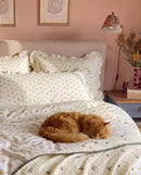 golden meadow ruffle pillowcases cozy bedroom
