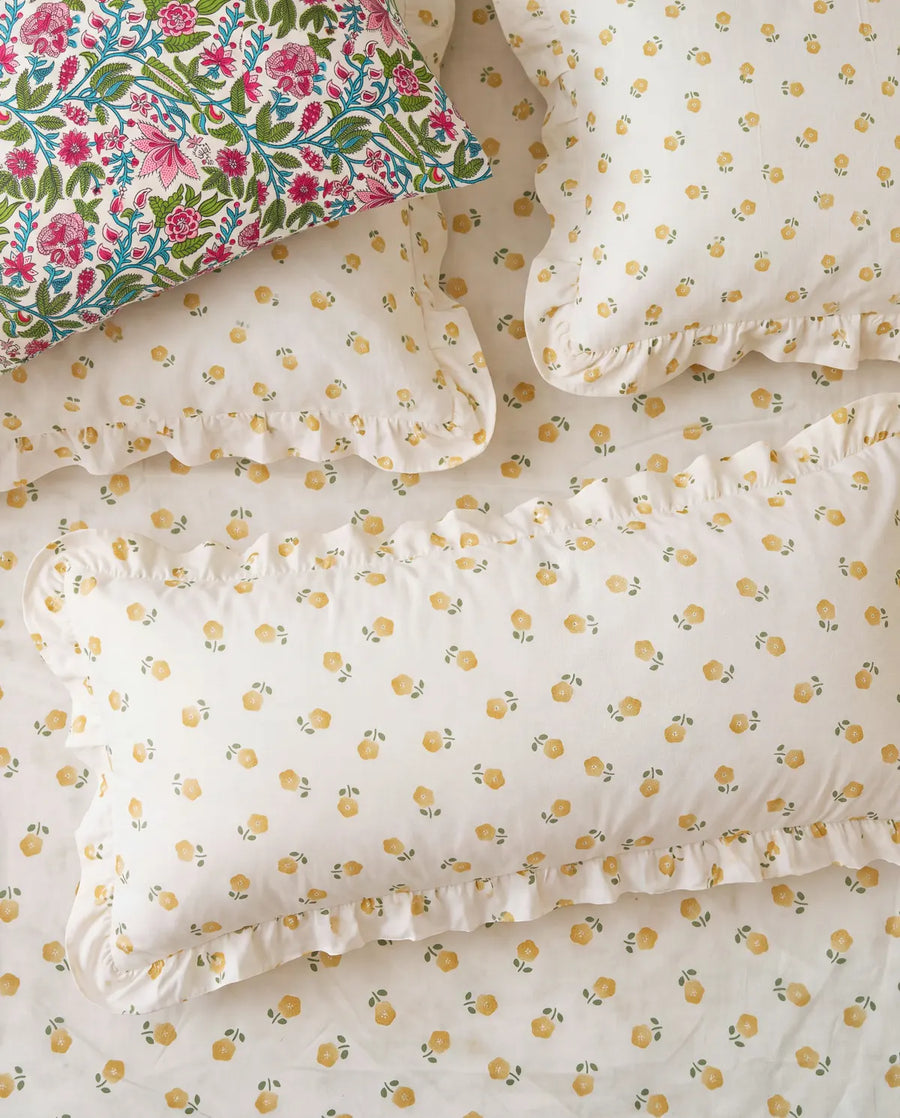 golden meadow ruffle pillowcases ruffle detail