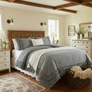 graceful ruffled solid comforter set grey bedding main