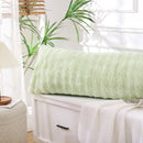 green faux rabbit fur long pillowcase modern bedroom look
