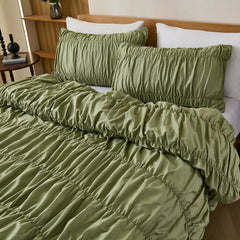green rope embroidered bedding set