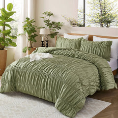 green rope embroidered comforter sets