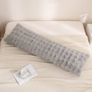 grey textured faux rabbit fur body pillowcase modern style