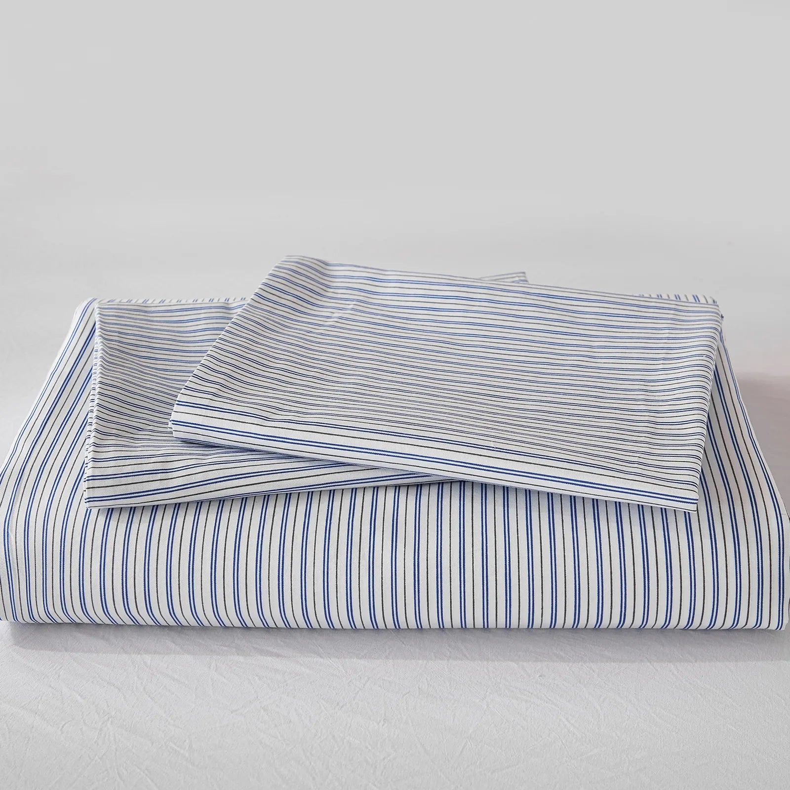 grey and blue pinstripe bedding set king size