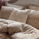 halloween decorative square pillow cover ghost garden khaki grid bedding