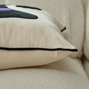 halloween decorative square pillow cover witch hat black piping zipper