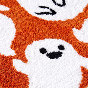 happy haunting rug happy ghosts cute ghost plush texture close up