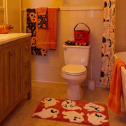 happy haunting rug happy ghosts halloween bathroom decor