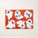 happy haunting rug happy ghosts orange halloween bath mat