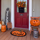 happy haunting rug jack o lantern front porch welcome mat