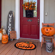 happy haunting rug jack o lantern front porch welcome mat