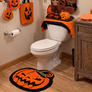 happy haunting rug jack o lantern halloween bathroom decor