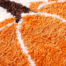 happy haunting rug pumpkin patch orange plush texture close up