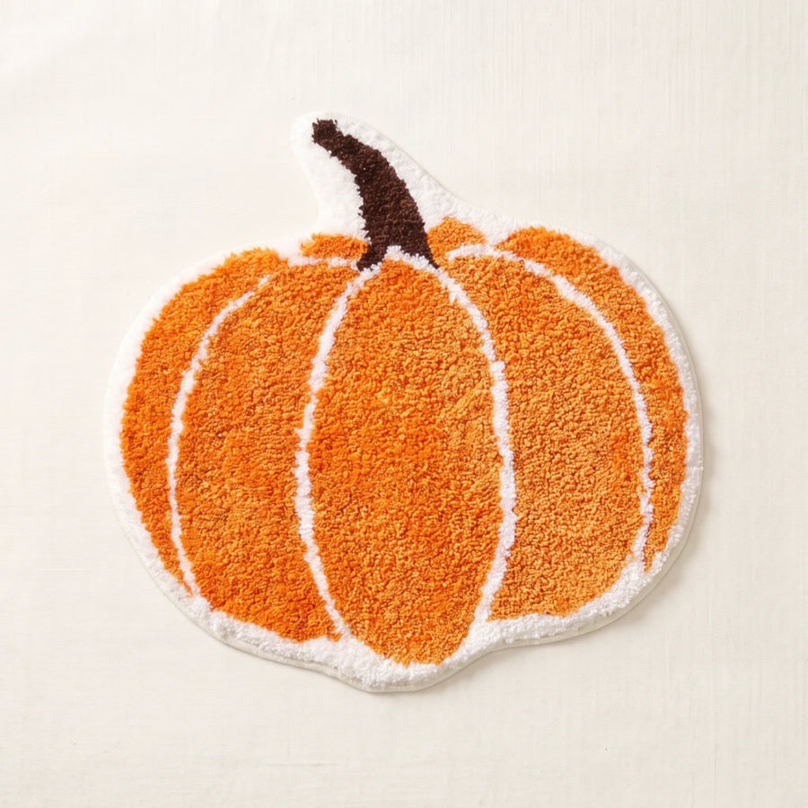 happy haunting rug pumpkin patch shaped accent rug