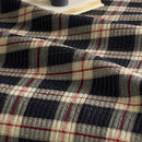 haven plaid yarn dyed quilt midnight haven plaid texture close up