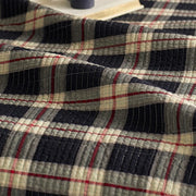 haven plaid yarn dyed quilt midnight haven plaid texture close up