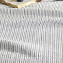 haven stripe yarn dyed quilt set blue stripe texture close up