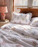 herbarium reverie ruffle duvet cover set sunlit bedroom