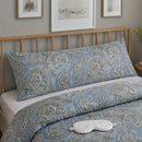 heritage azure paisley bedding set vintage dark wood bed