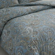heritage azure paisley comforter set blue luxury bedding main