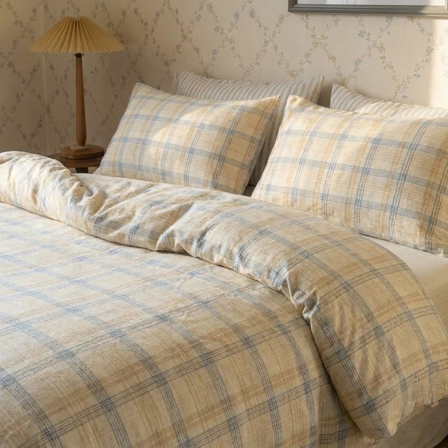 heritage checkered bedding modern farmhouse bedroom decor