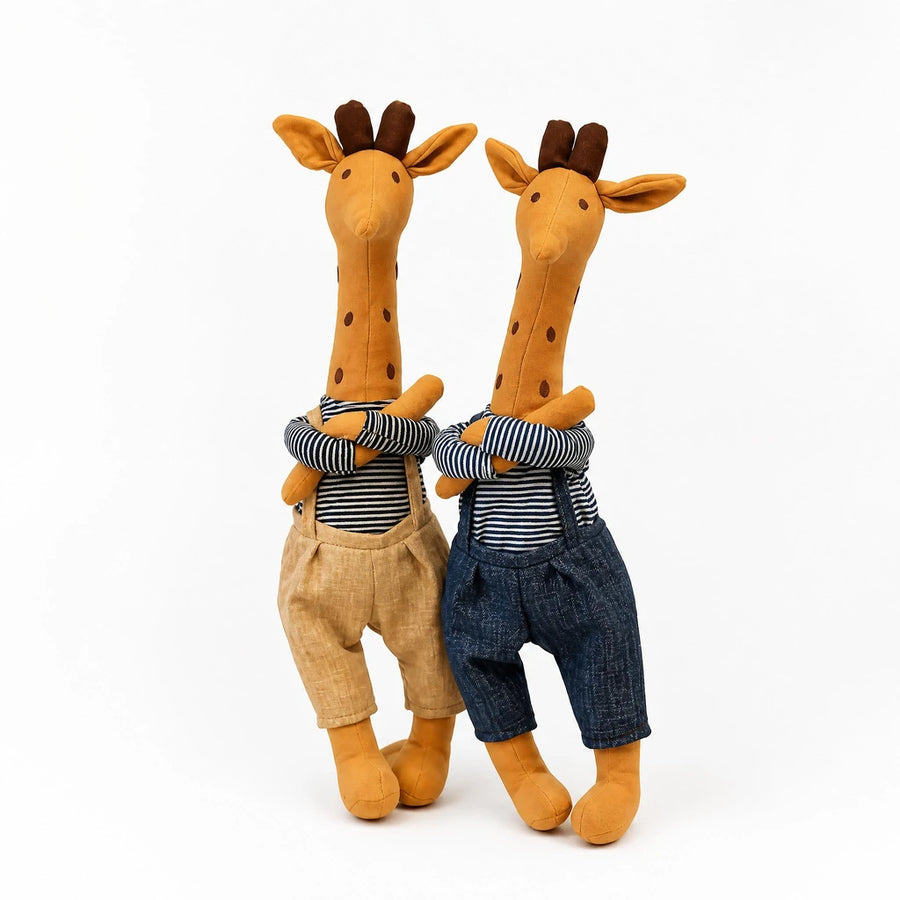 horizon giraffe doll collection pair studio shot
