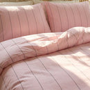 jersylinen sanctuary stripe duvet cover blush pink pinstripe