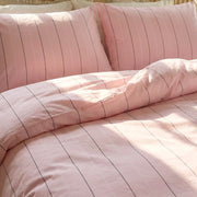jersylinen sanctuary stripe duvet cover blush pink pinstripe