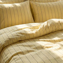 jersylinen sanctuary stripe duvet cover butter yellow minimalist stripe