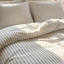 jersylinen sanctuary stripe duvet cover charcoal grey ticking stripe