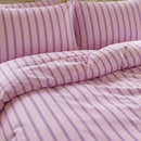 jersylinen sanctuary stripe duvet cover lilac lavender pinstripe
