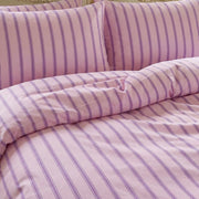 jersylinen sanctuary stripe duvet cover lilac lavender pinstripe