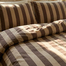 jersylinen sanctuary stripe duvet cover mocha taupe rugby stripe