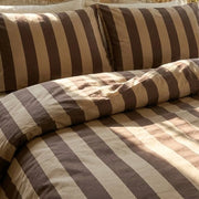 jersylinen sanctuary stripe duvet cover mocha taupe rugby stripe