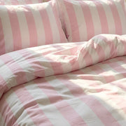jersylinen sanctuary stripe duvet cover soft pink rugby stripe