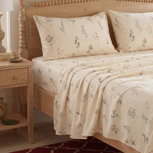 jersylinen timeless wildflower meadow sheet set colorful floral bedding