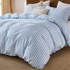 light blue stripe comforter sets