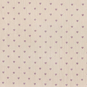 little dream muslin blanket lilac heart cream purple heart swatch