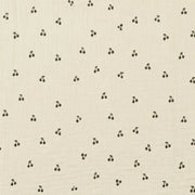 little dream muslin blanket little cherry cream dark cherry print swatch