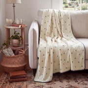 little dream muslin blanket little cherry scalloped edge cream sofa throw