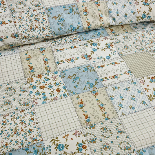 luxury artisanal patchwork bed cover modern farmhouse interior