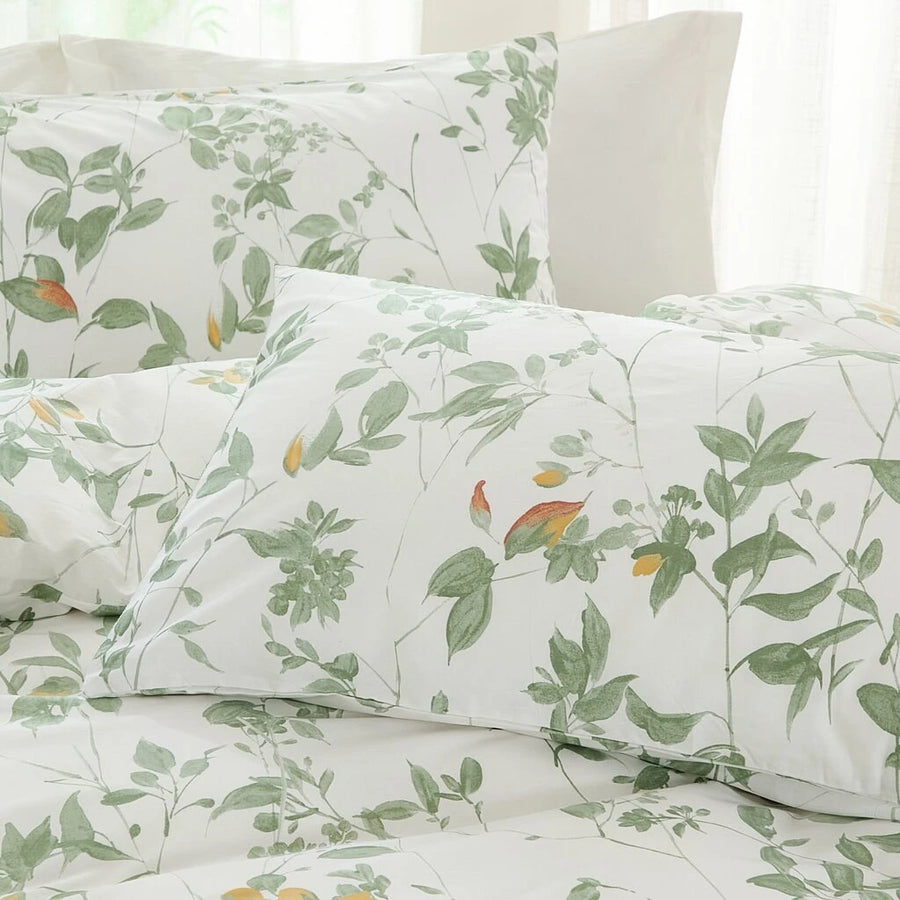 luxury sage green wildflower comforter modern farmhouse interior