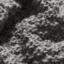 Macro Close-up of Grey Knitted Fabric Texture and Detail