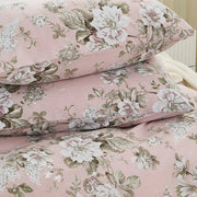 matching blush peony pillow shams soft cotton shams detail