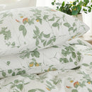 matching botanical pillowcases detail high definition floral print