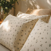 matching botanical print pillow shams minimalist floral design